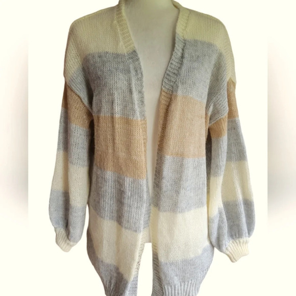 COLORBLOCK CARDI - Picture 1 of 7